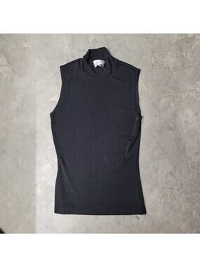 IZ Byer California Black Sleeveless Turtleneck Sweater Women's Small Knit Dress